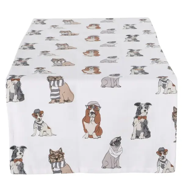 Boltze Home BĚHOUN NA STŮL, 140/40 cm, bílá, světle šedá, béžová