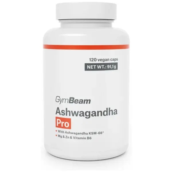 GymBeam ASHWAGANDA PRO - 120 CAPS Adaptogen, , velikost