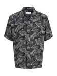 JACK & JONES Košeľa 'JJEJeff'  sivá / čierna / biela