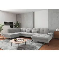 Sit & More SEDACÍ SOUPRAVA, textil, barvy stříbra