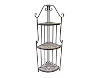 Rohový regál Mosaic, černý/červený