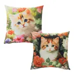 Sada 2 ks povlaků na polštářky KOŤATA 40 x 40 cm