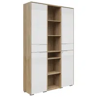 Voleo SKŘÍŇ NA ŠANONY, bílá, barvy dubu, 122/199/37 cm