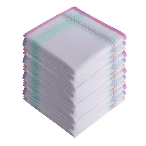 Bavlněné dámské kapesníky MEDA 28 x 28 cm 12 ks