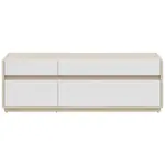 Hom`in KOMODA POD TELEVIZI, bílá, barvy dubu, 173,5/58,2/42 cm