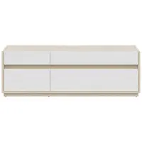 Hom`in KOMODA POD TELEVIZI, bílá, barvy dubu, 173,5/58,2/42 cm