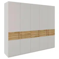 Dieter Knoll ŠATNÍ SKŘÍŇ S OTOČNÝMI DVEŘMI, dub, barvy dubu, světle šedá, 252/225/60 cm