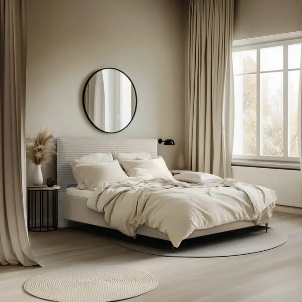 MID.YOU ČALOUNĚNÁ POSTEL, 180/200 cm, přírodní barvy