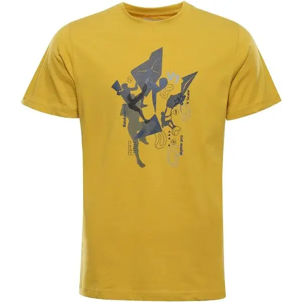 ALPINE PRO NESAD Pánské triko, žlutá, velikost