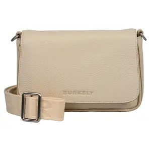 Dámska crossbody kožená kabelka Burkely Ava - krémová