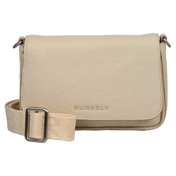 Dámská crossbody kožená kabelka Burkely Ava - krémová