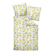 Janine POVLEČENÍ, makosatén, žlutá, zelená, bílá, 140/200 cm