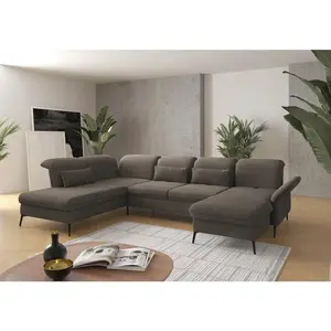 Sit & More SEDACÍ SOUPRAVA, textil, jílová barva