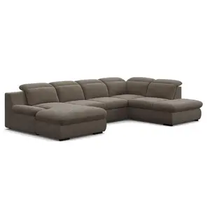 Welnova SEDACÍ SOUPRAVA, textil, šedá