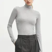 Svetr Guess ANITA dámský, šedá barva, lehký, s pologolfem, W4BP14 KCGM2