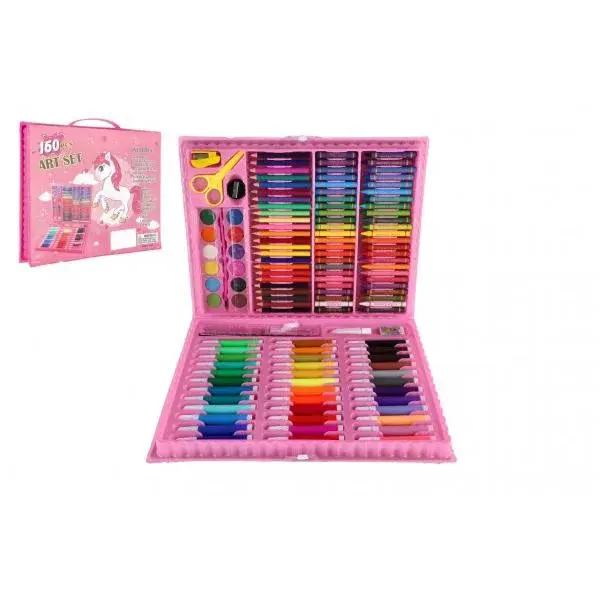 Sada na malování - Art box kreativní sada s jednorožcem 160ks v plastovém kufříku 34x27x3