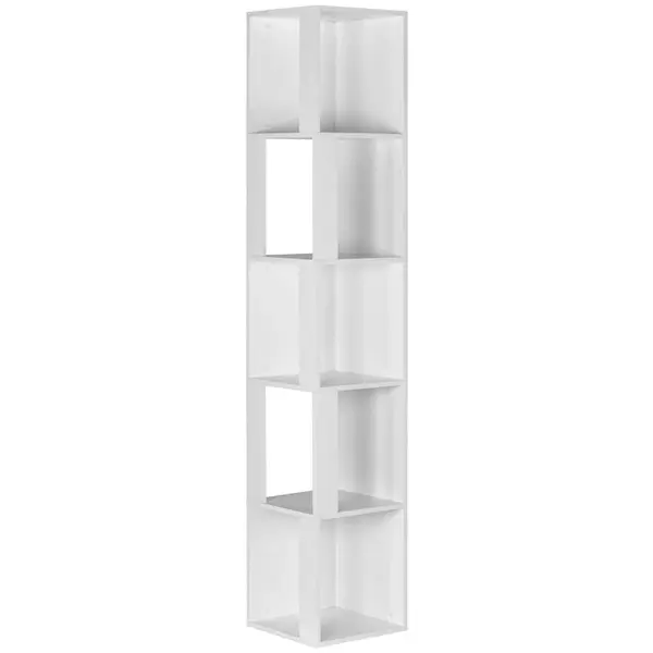 MID.YOU ROHOVÝ REGÁL, bílá, 34/185/34 cm