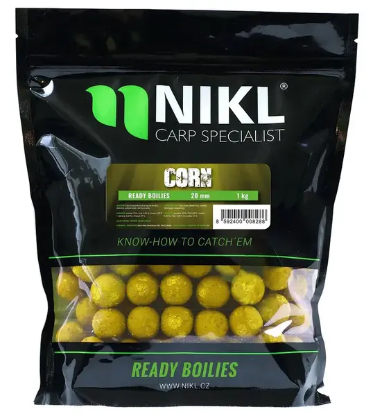 Nikl boilie ready corn - 1 kg 15 mm