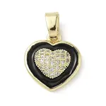 Brass Micro Pave Cubic Zirconia Enamel Pendants