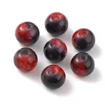 Two Tone Transparent Crackle Glass Beads