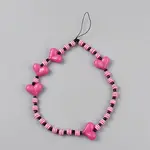Acrylic Heart Mobile Straps