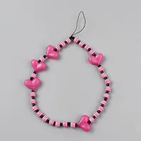 Acrylic Heart Mobile Straps
