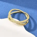 Brass Micro Pave Cubic Zirconia Finger Rings