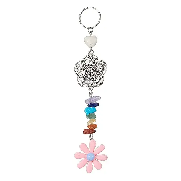 Flower Resin Keychains
