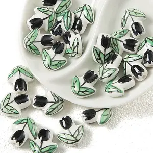 Handmade Porcelain Bright Glazed Beads