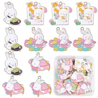 20Pcs 4 Style Cartoon Alloy Enamel Pendants