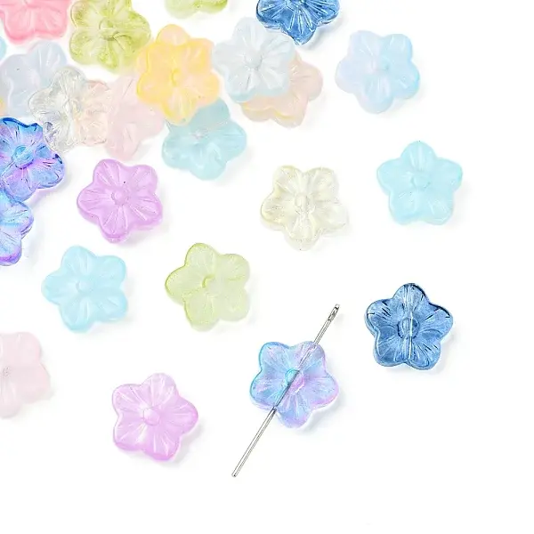 30Pcs Baking Paint Glass Beads