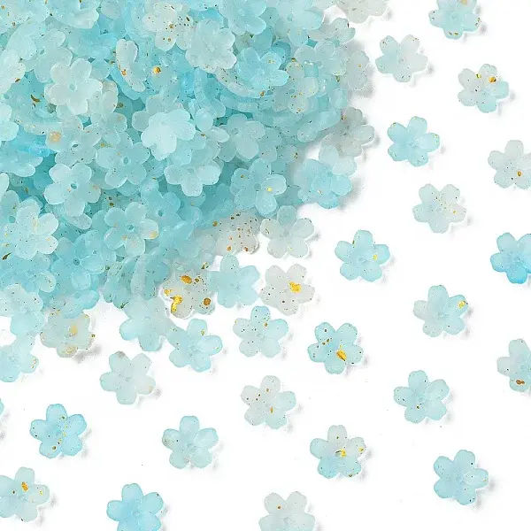 93G Frosted Acrylic Bead Caps