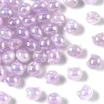 50Pcs UV Plating Opaque Acrylic Beads