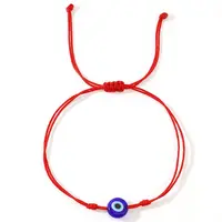 Glass Evil Eye Bead Braided Bracelets