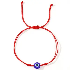 Glass Evil Eye Bead Braided Bracelets