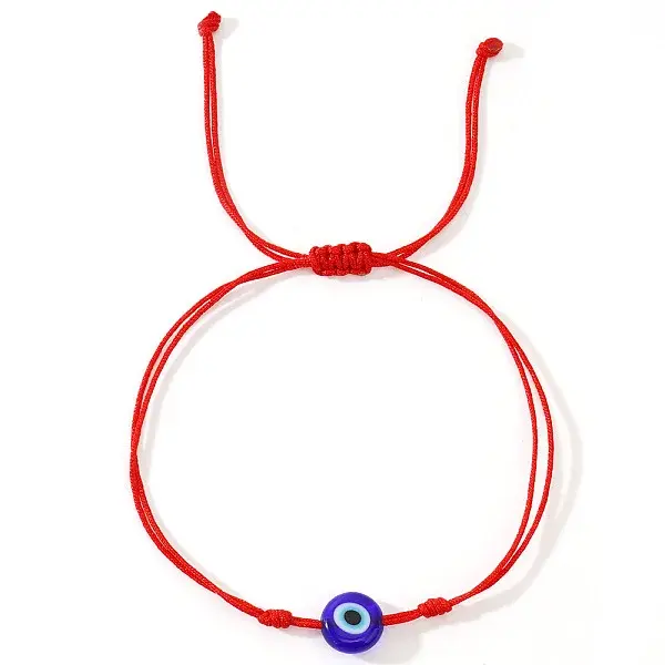 Glass Evil Eye Bead Braided Bracelets