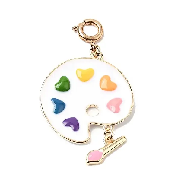 Brass Enamel Palette Pendant Decorations