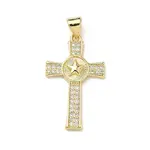 Brass Micro Pave Clear Cubic Zirconia Pendants
