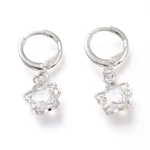 Brass Huggie Hoop Earrings