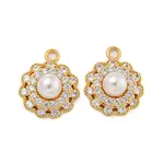 Brass Micro Pave Cubic Zirconia Pendants