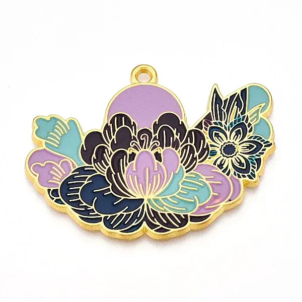 Rack Plating Alloy Enamel Big Pendants