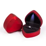 Heart Shaped Plastic Ring Storage Boxes