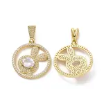 Brass Micro Pave Cubic Zirconia Pendants
