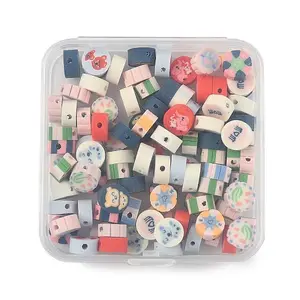 100Pcs 2 Styles Handmade Polymer Clay Beads