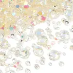 Electroplated Transparent Flat Back Resin Rhinestone Cabochons