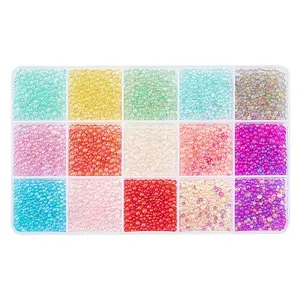 15 Style Transparent Glass Bead