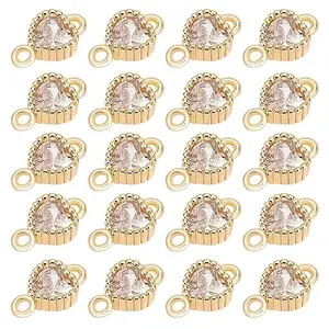 20Pcs Brass Pave Clear Cubic Zirconia Links