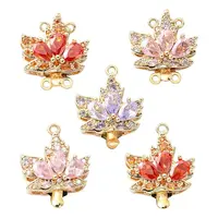 5Pcs 5 Styles Golden Plated Brass Box Clasps