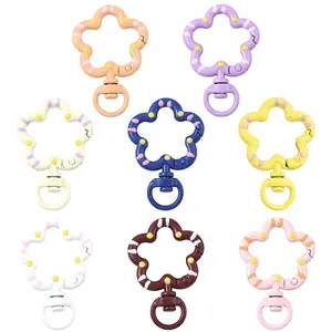 10Pcs Spray Painted Alloy Swivel Snap Hook Clasps