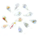 72Pcs Transparent Eletroplate Glass Charms